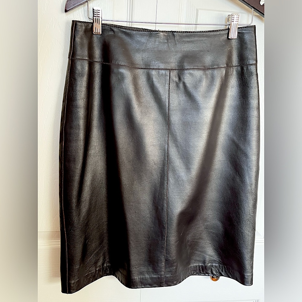 Brown Leather Skirt